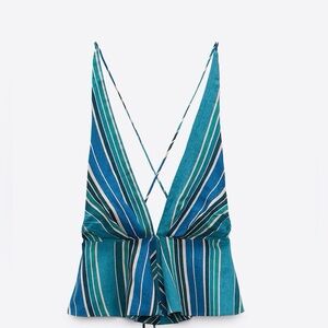 Zara linen blend tank S